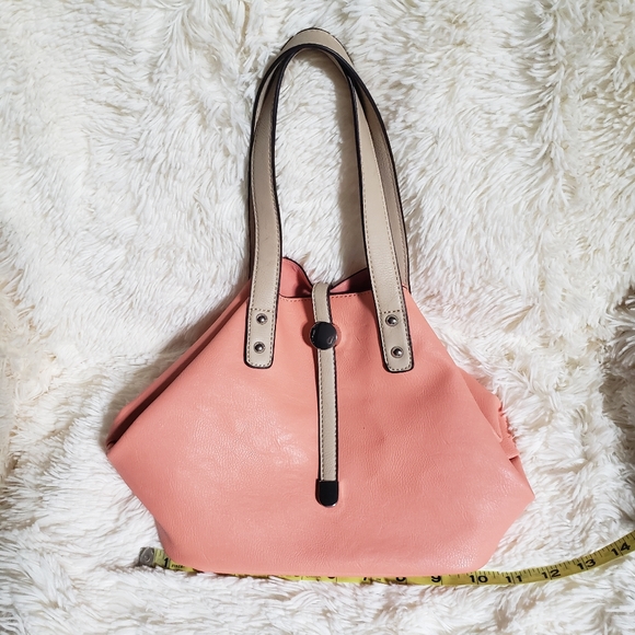 EC CBOCS VEGAN CONVERTIBLE Peach bag w makeup/accessory bag CROSSBODY OR SATCHEL - Picture 11 of 13